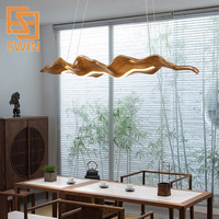 Lustre LED en résine, bande longue de 80 cm, 100 cm, 130 cm, pour salon, salle à manger, chambre, éclairage décoratif intérieur