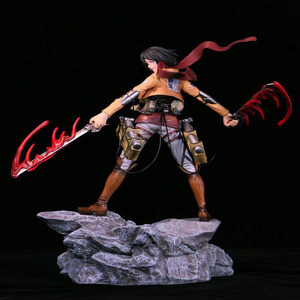 Juguetes de resina de PVC personalizados postura de lucha de acción y juguete de alta calidad Levi/Rivaille Allen Attack on Titan Mikasa Ackerman - Product Image 6