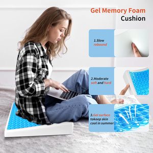 Coussin anti-escarres pour les fesses, respirant, en fibre, anti-escarres, pour les douleurs au coccyx, coussin en gel, coussin pour hémorroïdes - Product Image 5