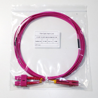 Cordon de brassage fibre optique duplex OM4 SC vers LC UPC 50/125 Multimode LSZH pour FTTH et centre de données