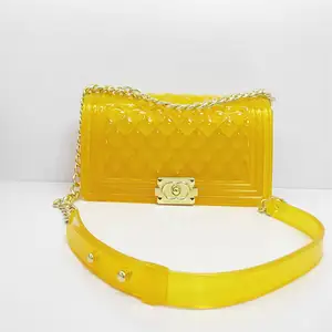 2021 Nette trend ige Umhängetaschen Neue PVC-Lingge-Handtasche 2020 Candy Color Jelly Beach Bag