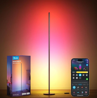 Lampe sur pied de qualité supérieure pour le salon et la chambre à coucher, lumière d'ambiance à changement de couleur RVB avec microphone