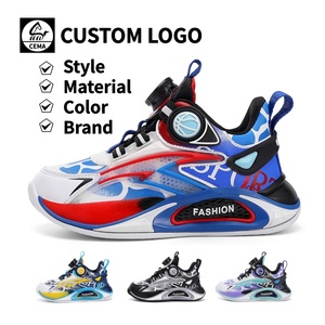 Cema Wholesale en Chine – Nouvelles baskets décontractées pour enfants 2025 – Chaussures de sport de basketball bleu marine pour enfants - Product Image 1