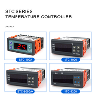 Contrôleur de température à affichage numérique STC-9200 commutateur de contrôle de température 220V thermostat de réfrigération/ventilateur/décongélation