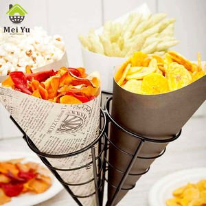 Support <span class=keywords><strong>de</strong></span> présentation pour frites, cornets <span class=keywords><strong>de</strong></span> glace et cornets à pizza pour restaurant - Vente chaude - Product Image 2