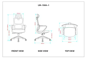 新しいモダンなハイバック調節可能な快適な人間工学に基づいた椅子回転コンピュータスイベルメッシュオフィスタスクチェア