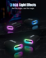 Mini SISTEMA DE PA de Karaoke portátil profesional, barra de sonido resistente al agua, iluminación RGB 5,3 para Boombox inalámbrico, aplicación de rango de 15m