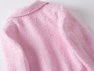 แจ็กเก็ตผสมผ้าขนสัตว์หรูหราผ้าสักหลาดสีชมพูหวาน,เสื้อโค้ทผู้หญิงผ้าหนาอุ่นใหม่สำหรับฤดูหนาว - Product Image 4
