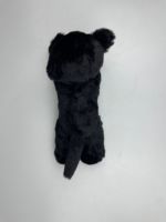 Peluche personnalisée en gros, panthère noire, super douce, brodée, jouet en peluche avec rembourrage en coton PP