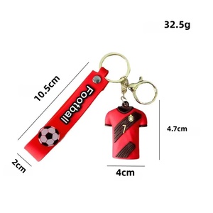 Nuevo Llavero de PVC 3D con Figura de <span class=keywords><strong>Jugador</strong></span> de Fútbol de Dibujos Animados, Llavero de Goma de Fútbol, Regalo para Colgar en <span class=keywords><strong>el</strong></span> Bolso, MOQ Bajo, Más Vendido - Product Image 6