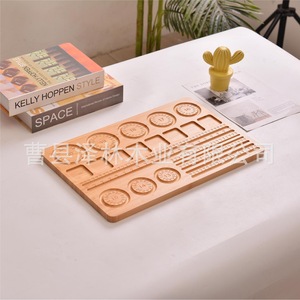 Bamboo <b>Beaded</b> Board Bracelet And Necklace Making Tool <b>Large</b> Size 40x29.5x1.7 Mm Natural Wood Color DIY Design Tray - Product Image 2
