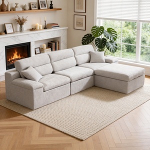 Nouveau design Canapé nuage confortable et moderne en tissu chenille, canapé compressé de forme spéciale pour appartement et salon - Product Image 1