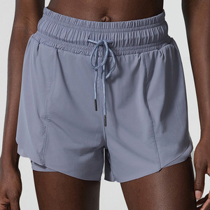 Aoyema Nouveau Deux-en-un Sentiment de Nude Femmes Skinproof Cool Yoga Shorts Fitness Workout <span class=keywords><strong>Running</strong></span> Gym Wear Sports Loose Shorts - Product Image 6