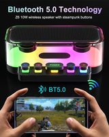 Speaker Mini Nirkabel Portabel Murah dengan Keyboard Mekanik dan Lampu LED Warna-warni