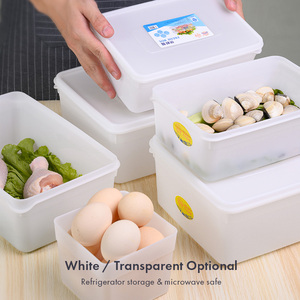 Food Grade PP Plastic Food <b>Storage</b> <b>Containers</b> With Lid <b>Stackable</b> Transparent Fridge Organizer Box Microwave & Freezer Safe - Product Image 3