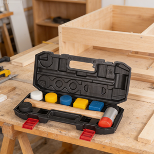 Marteau d'installation 8-en-1, ensemble de 42 mm, double face interchangeable, marteau à clous souple, manche en <span class=keywords><strong>bois</strong></span>, outils de charpentier - Product Image 2