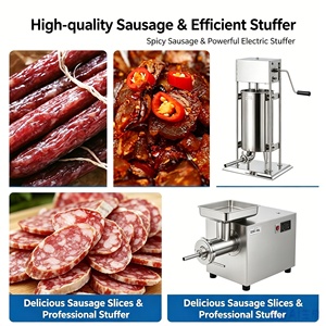 Vertikale 30L 4-Röhren Lebensmittelgeeignete Elektrische Wurstfüllmaschine mit 180KG/H Kapazität für Wurst-, <span class=keywords><strong>Salami</strong></span>- und Bratwurstproduktion - Product Image 1