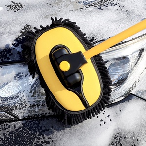 Balai de nettoyage télescopique en microfibre, balai de lavage de voiture, dépoussiéreur, brosse de lavage de voiture à angle de 15 degrés avec long manche - Product Image 2