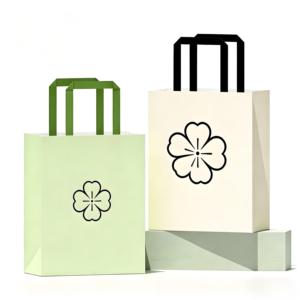 Customized Eco-Friendly Classic Soft Pastel Tone Paper <b>Bags</b> Custom Print Reinforced Handles for Boutique Artisan <b>Gift</b> Packaging - Product Image 1