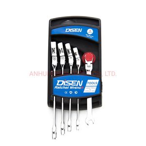 5 Piece Ratchet Wrench Set Movable Spanner Adjustable <b>Hand</b> <b>Tool</b> Kit for Repair Maintenance - Product Image 1