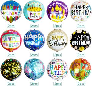 Wholesale in the Trend Mix Color Prints Foil <b>Balloons</b> Shape 18 Inch Happy Birthday for Birthday Baby Shower Party <b>Decoration</b> - Product Image 1