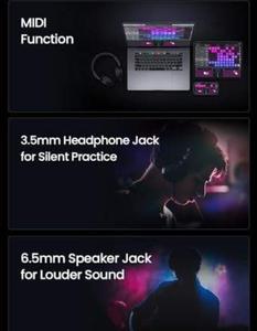 <span class=keywords><strong>AeroBand</strong></span> Guitarra Eléctrica Inteligente Desmontable Diapasón Altavoz Integrado Pastilla H-H Viaje Silenciosa APP MIDI Reproducir - Product Image 6