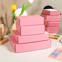 Boîtes d'Expédition Postales Personnalisées Roses de Multi-Tailles en Carton avec Logo et Texte Imprimés, Emballage Privé Exquis et de Haute Qualité