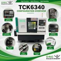 Nouvelle machine à tourner CNC à lit incliné horizontal DRC TCK6340 GSK, centre de tournage haute précision à 2 axes, 4 stations d'outils, économie d'énergie