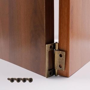 YOYOW Bisagra de hierro de 2 pulgadas para muebles, cobre antiguo, sin mortaja, empotrada, anticaída, con rodamiento silencioso, para cajas de madera - Product Image 4