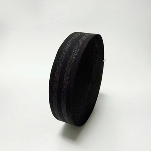Cinta de nailon de alta tenacidad Banda elástica de rayas plateadas <span class=keywords><strong>en</strong></span> estilo espiga Varios colores Fábrica al por mayor - Product Image 1