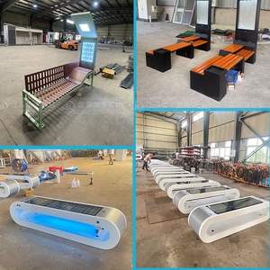 Couleurs personnalisées de haute qualité banc solaire intelligent extérieur chaises de parc intelligentes bancs publicité - Product Image 4