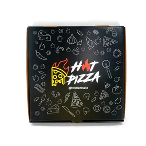 High Quality custom printed Corrugated Logo Paper Pizza Box with colorful printing