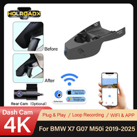 Caméra embarquée OEM 4K pour BMW G07 X7 2019-2025 avec vision nocturne, WiFi, application, carte 64 Go, enregistrement en boucle, double objectif, surveillance 24h/24 et GPS