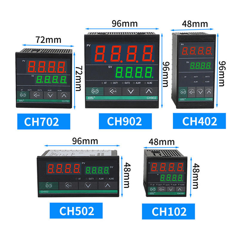XRKC Smart Temperature Controller CH102/402/502/702/902 96x48mm Digital PID Thermostat OEM/ODM Customizable 0.1C Resolution Data
