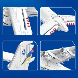 Grand <span class=keywords><strong>avion</strong></span> de <span class=keywords><strong>transport</strong></span> An-225, modèle d'<span class=keywords><strong>avion</strong></span>, <span class=keywords><strong>avion</strong></span> en briques, jouets pour enfants, 5350 pièces, ensembles de blocs de construction - Product Image 4
