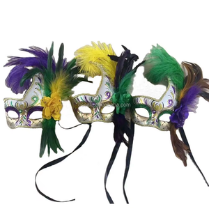 <span class=keywords><strong>Masque</strong></span> de mascarade vénitiens pour femmes, <span class=keywords><strong>masque</strong></span> de chauve-souris, vraie plume, Mardi Gras, <span class=keywords><strong>avec</strong></span> un bâton - Product Image 3