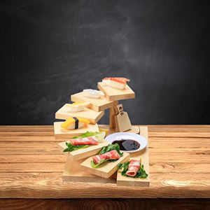 <span class=keywords><strong>จาน</strong></span>ซูชิแบบมีบันได<span class=keywords><strong>หมุน</strong></span>ได้เจ็ดขั้นจานบาร์บีคิวไม้ไผ่สุดสร้างสรรค์<span class=keywords><strong>จาน</strong></span>บนโต๊ะอาหารสุดสร้างสรรค์ - Product Image 5