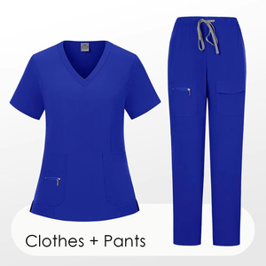 High-Quality Fabric Medical <b>Scrubs</b> Unisex Breathable Women Cool Stretch Jogger <b>Scrub</b> <b>Set</b> - Product Image 2