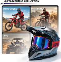 Lunettes de moto tout-terrain à marque privée avec lentille PC détachable, logo personnalisé, monture TPU pour concessionnaires de sports motorisés, vente en gros