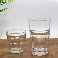 Tasse à eau en verre épais octogonal résistant à la chaleur grande bouche boisson créative tasse à thé aux fruits bière