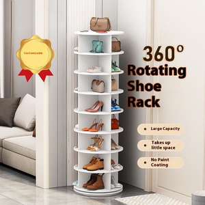 Moderno Exhibidor Giratorio de 360 Grados para Bolsos, Torre de Almacenamiento Redonda Tipo Carrusel, <span class=keywords><strong>Zapatero</strong></span> Giratorio para el Hogar - Product Image 5