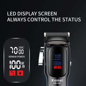Cortadora <span class=keywords><strong>de</strong></span> <span class=keywords><strong>Pelo</strong></span> Profesional Kemei KM-1550 para Hombre, Pantalla LED, Bajo Ruido, Inalámbrica, Interfaz USB, Máquina <span class=keywords><strong>de</strong></span> Cortar Cabello, Recortadora <span class=keywords><strong>de</strong></span> <span class=keywords><strong>Pelo</strong></span> - Product Image 2
