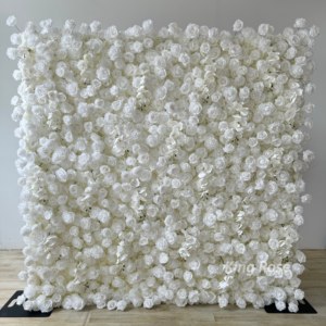 Nuova parete di fiori di festa artificiale 5d sfondo <span class=keywords><strong>bianco</strong></span> seta <span class=keywords><strong>rosa</strong></span> <span class=keywords><strong>e</strong></span> fiori di ortensie da parete 8x8 piedi fiore decorazione della parete - Product Image 3