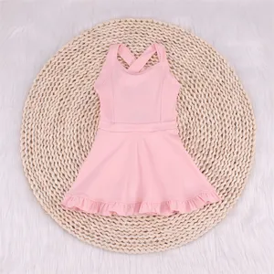 Factory Wholesale Toddler Girls Workout Clothes Skirt Sleeveless Kids Yoga Dress Soft Baby Fitness Yoga Wear Dresses For Girls