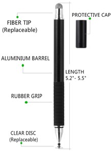 <span class=keywords><strong>Stylet</strong></span> universel 2-en-1 à prix d'usine avec logo personnalisé, pour tablette et écran tactile capacitif, en métal, pointe remplaçable - Product Image 6