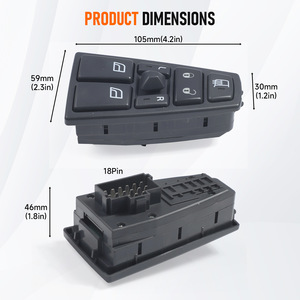 สวิตช์ยกหน้าต่างด้านคนขับ20752918สำหรับ FM12 FH12วอลโว่ FM9 FH FM VNL - Product Image 1
