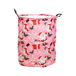 Panier à linge sale pliable imperméable à l'eau avec motif de Noël pour organiser les vêtements et les jouets avec poignée <span class=keywords><strong>en</strong></span> PU - Product Image 2