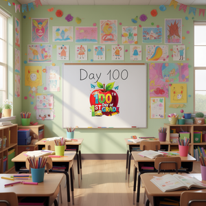 Celebrazione dei 100 giorni di scuola! Maglietta per insegnanti di prima elementare per il 100° giorno di scuola - Product Image 3