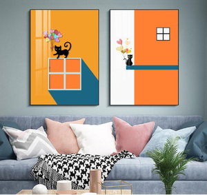 Baby Bed Room Crystal Porcelain Animal Wall Art Kids Living Room Decoration Painting - Product Image 2