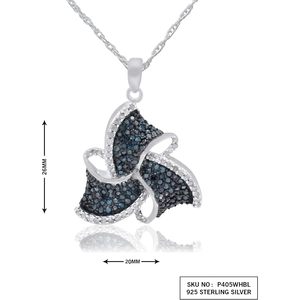 Collar con colgante de diamantes Ornaatis, 0,79 quilates, corte redondo, plata de ley 925, uso diario para mujer - Product Image 4